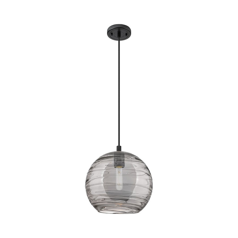 Innovations CP 1Lt 10" Athens DS Cord Pendant, BK/SDS - 434-1P-BK-G1213-10SM