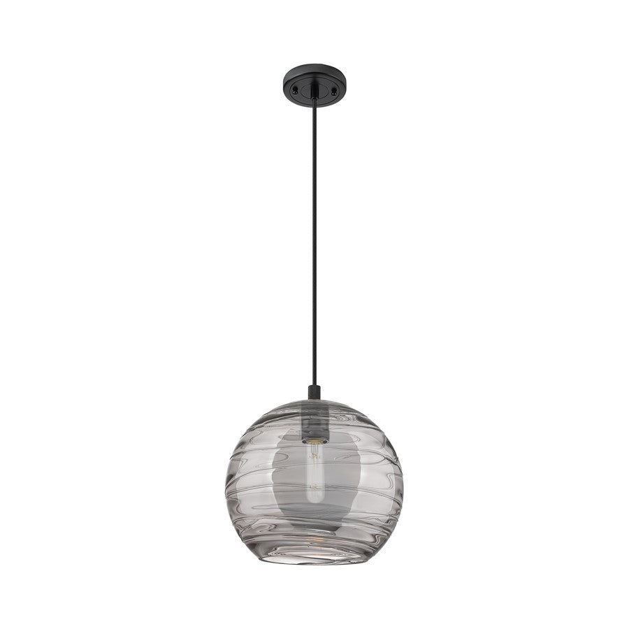 Innovations CP 1Lt 10" Athens DS Cord Pendant, BK/SDS - 434-1P-BK-G1213-10SM