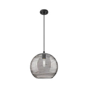 Innovations CP 1Lt 12" Athens DS Cord Pendant, BK/SDS - 434-1P-BK-G1213-12SM
