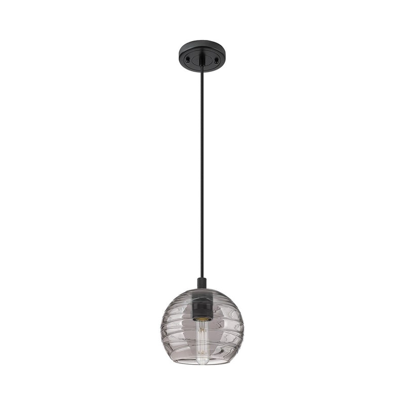 Innovations CP 1Lt 6" Athens DS Cord Pendant, BK/SDS - 434-1P-BK-G1213-6SM