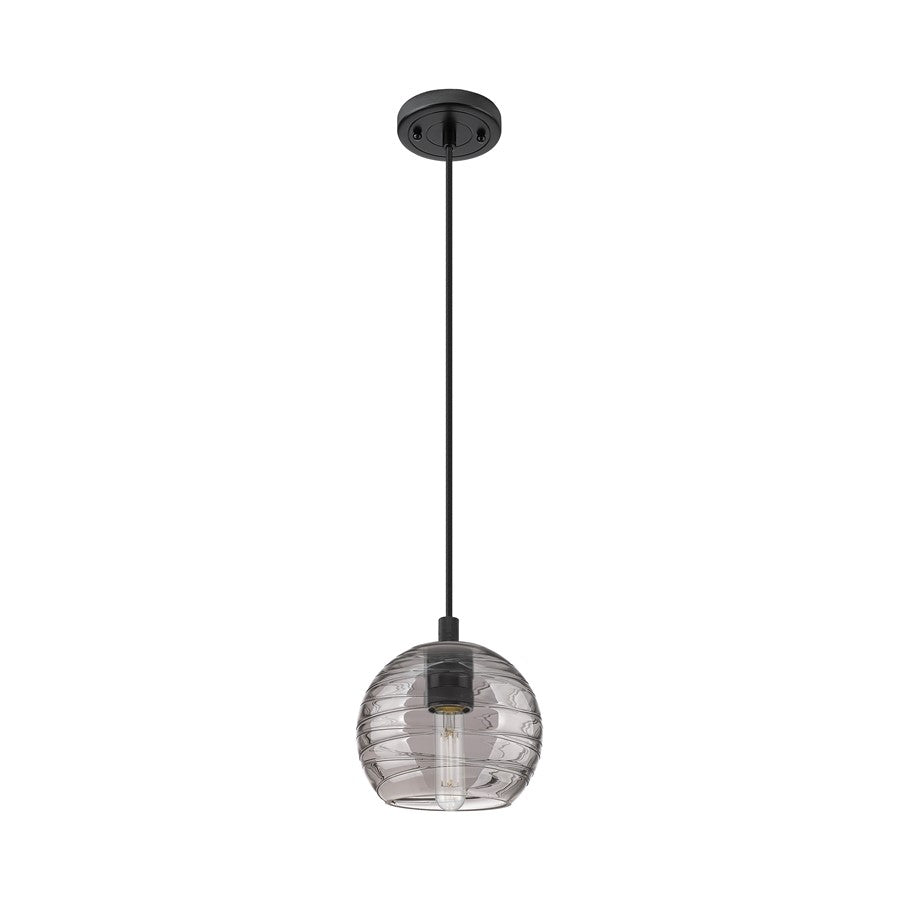 Innovations CP 1Lt 6" Athens DS Cord Pendant, BK/SDS - 434-1P-BK-G1213-6SM