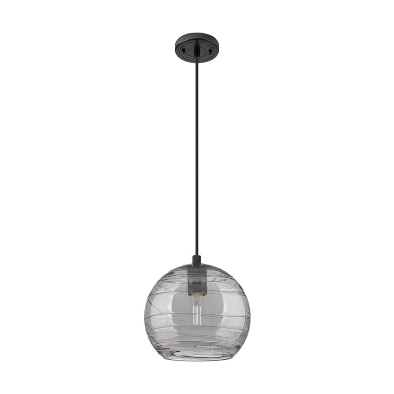 Innovations CP 1Lt 8" Athens DS Cord Pendant, BK/SDS - 434-1P-BK-G1213-8SM