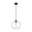 Innovations Crown Point 1Lt 10" Athens Cord Pendant, BK/CL - 434-1P-BK-G122-10