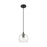 Innovations Crown Point 1Lt 6" Athens Cord Pendant, BK/Clear - 434-1P-BK-G122-6