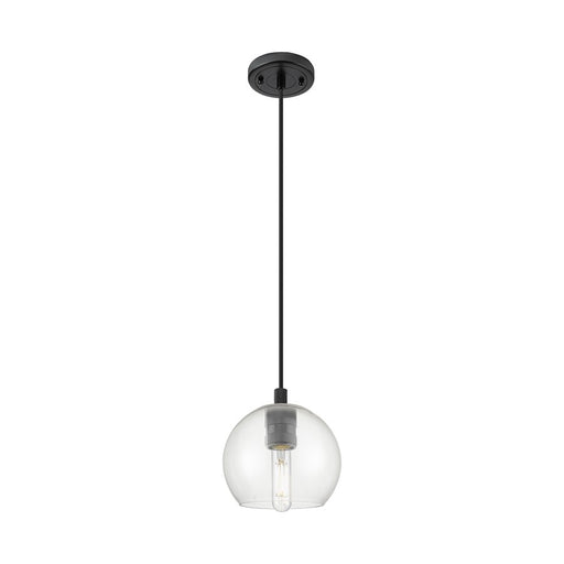 Innovations Crown Point 1Lt 6" Athens Cord Pendant, BK/Clear - 434-1P-BK-G122-6