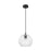 Innovations Crown Point 1Lt 8" Athens Cord Pendant, BK/Clear - 434-1P-BK-G122-8