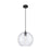 Innovations Crown Point 1Lt 10" Athens Cord Pendant, BK/Seed - 434-1P-BK-G124-10