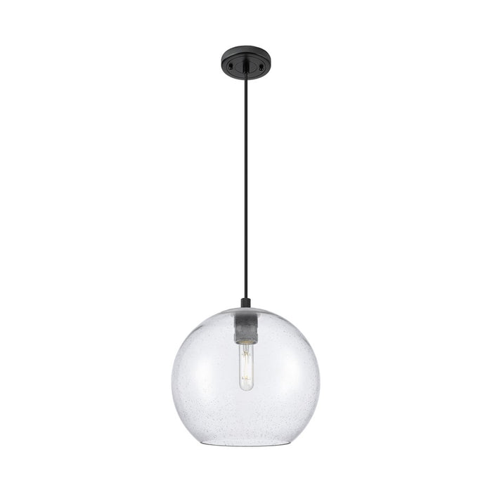 Innovations Crown Point 1Lt 10" Athens Cord Pendant, BK/Seed - 434-1P-BK-G124-10