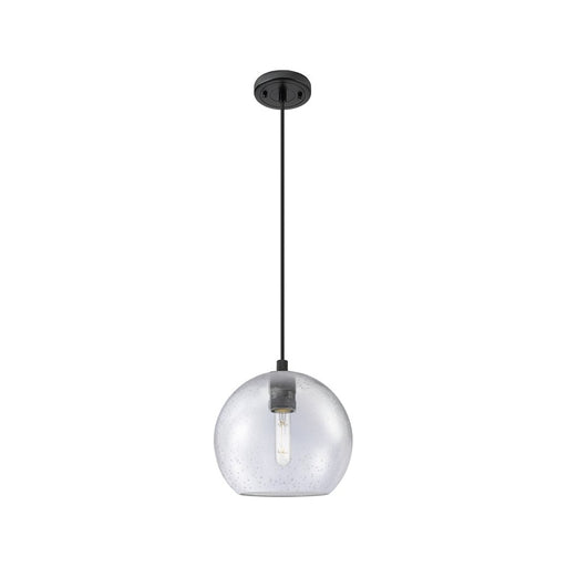 Innovations Crown Point 1Lt 8" Athens Cord Pendant, BK/Seed - 434-1P-BK-G124-8