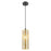 Innovations Crown Point 12" Cord Pendant, Black/Mercury - 434-1P-BK-G434-12ME