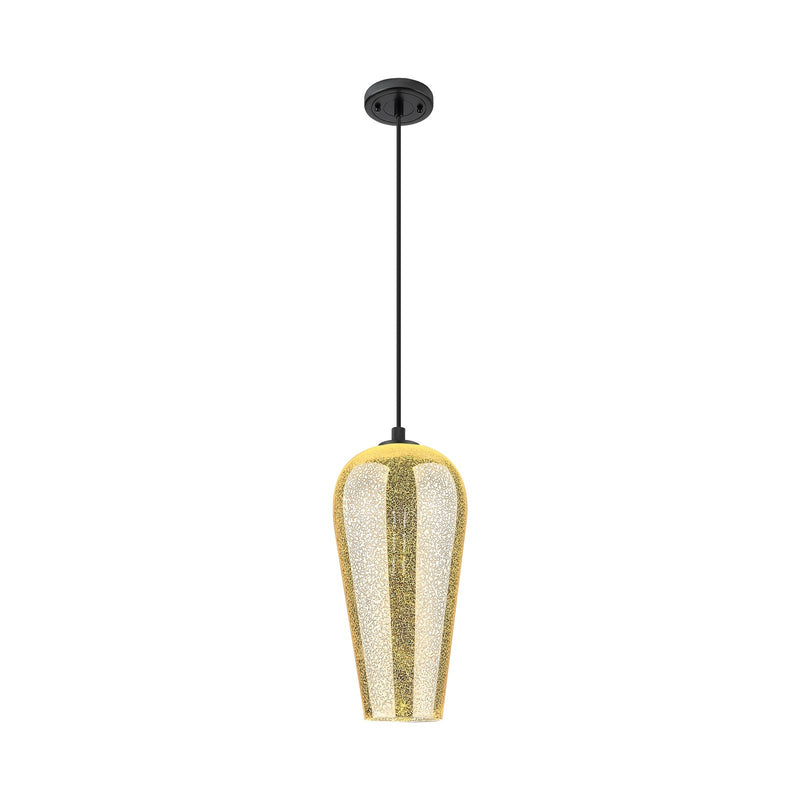 Innovations Chelsea 8in 1-Light Pendant | Industrial Matte Black and Mercury Glass | Kitchen Island & Dining Room | Model 434-1P-BK-G456-8ME