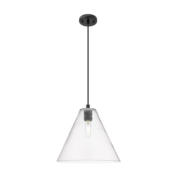 Innovations CP 1Lt 12" Berkshire Cord Pendant, BK/CL - 434-1P-BK-GBC-122