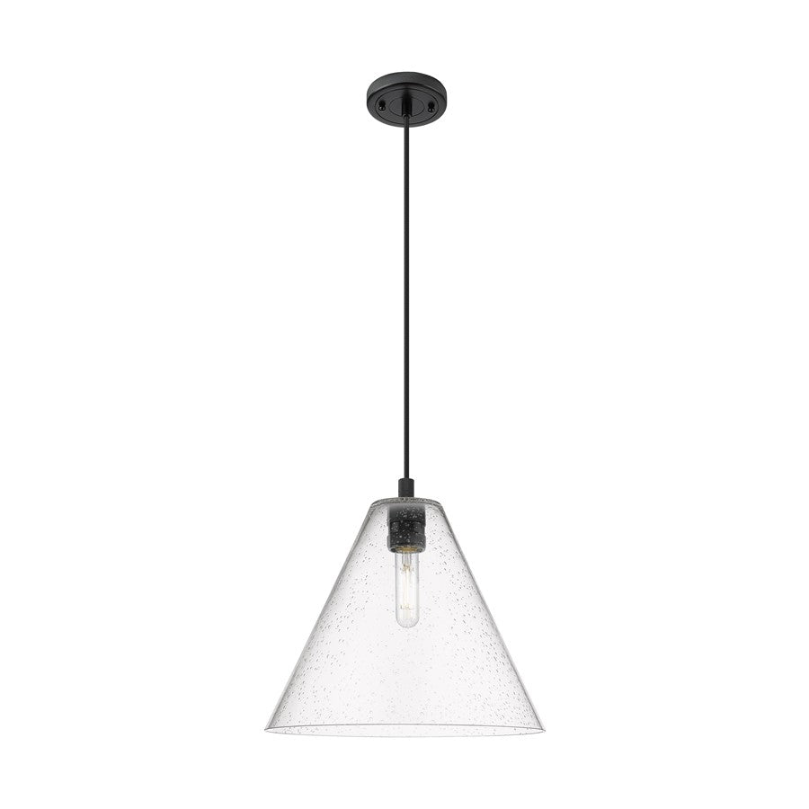 Innovations CP 1Lt 12" Berkshire Cord Pendant, BK/SD - 434-1P-BK-GBC-124