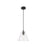 Innovations Crown Point 1Lt 8" Berkshire Cord Pendant, BK/CL - 434-1P-BK-GBC-82