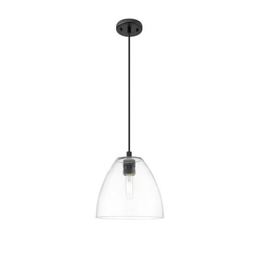 Innovations Crown Point 1Lt 9" Bristol Cord Pendant, BK/Clear - 434-1P-BK-GBD-92