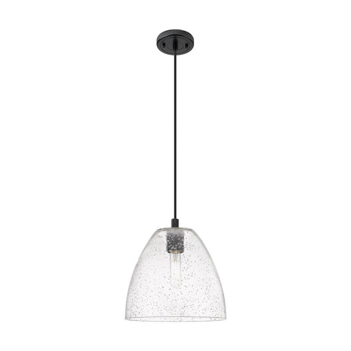 Innovations Crown Point 1Lt 9" Bristol Cord Pendant, BK/Seed - 434-1P-BK-GBD-94