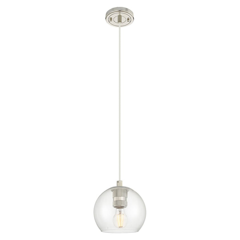 Innovations Crown Point 6" Athens Cord Pendant, PN/Clear - 434-1P-PN-G122-6