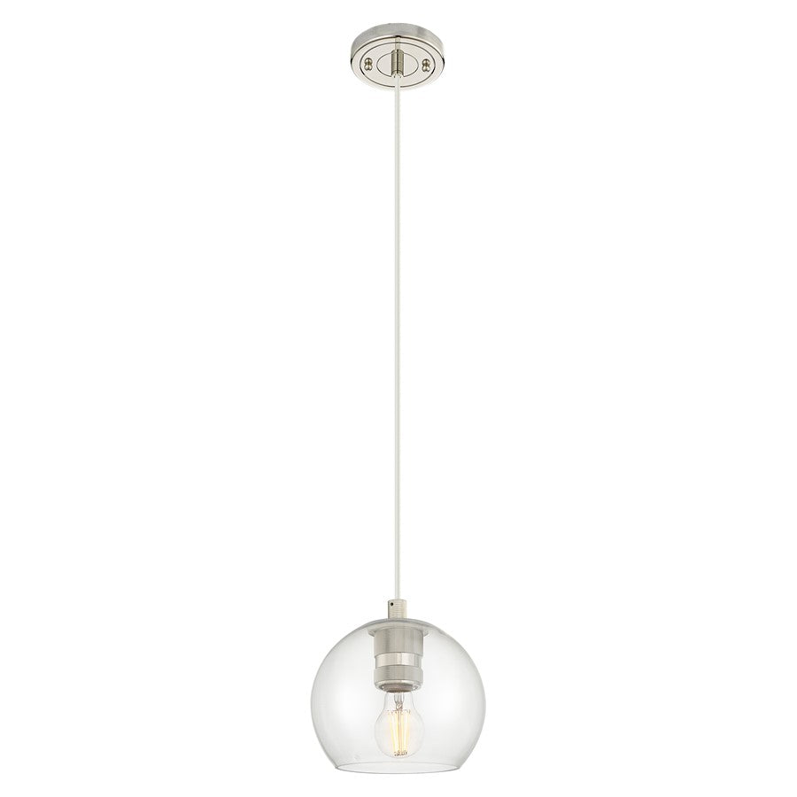 Innovations Crown Point 6" Athens Cord Pendant, PN/Clear - 434-1P-PN-G122-6