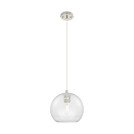 Innovations Crown Point 1Lt 8" Athens Cord Pendant, PN/Clear - 434-1P-PN-G122-8
