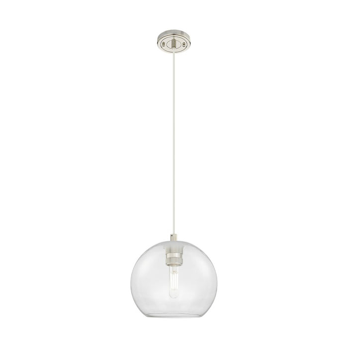 Innovations Crown Point 1Lt 8" Athens Cord Pendant, PN/Clear - 434-1P-PN-G122-8