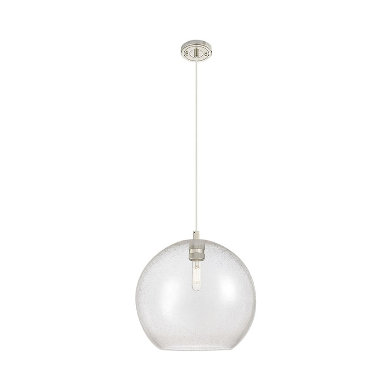 Innovations Crown Point 1Lt 12" Athens Cord Pendant, PN/Seed - 434-1P-PN-G124-12