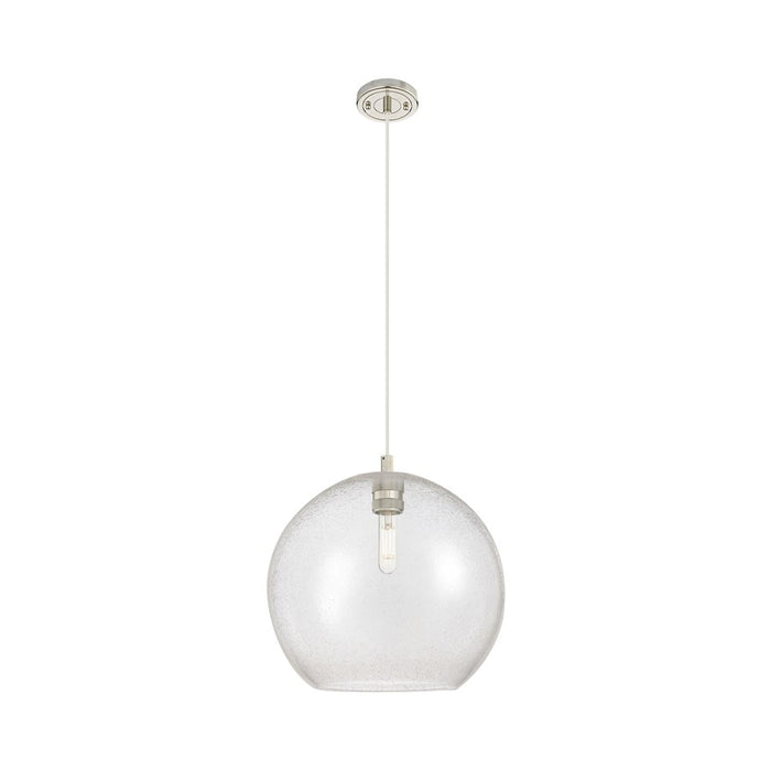 Innovations Crown Point 1Lt 12" Athens Cord Pendant, PN/Seed - 434-1P-PN-G124-12