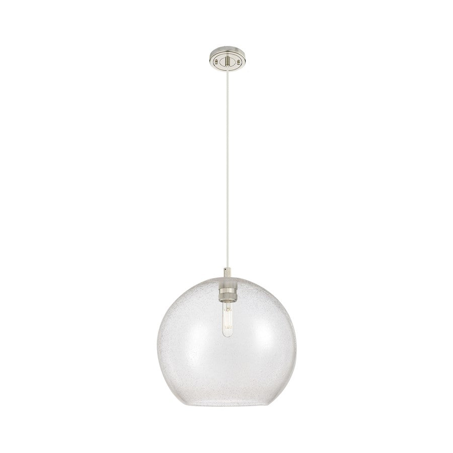 Innovations Crown Point 1Lt 12" Athens Cord Pendant, PN/Seed - 434-1P-PN-G124-12