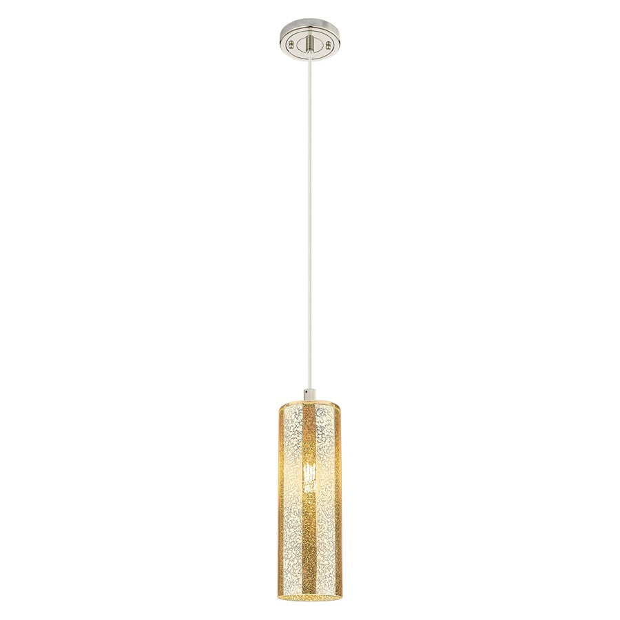 Innovations Crown Point 12" Cord Pendant, PN/Merc - 434-1P-PN-G434-12ME