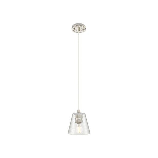 Innovations Caton 6in 1-Light Pendant | Industrial Polished Nickel and Frosted Glass | Kitchen Island & Dining Room | Model 434-1P-PN-G454