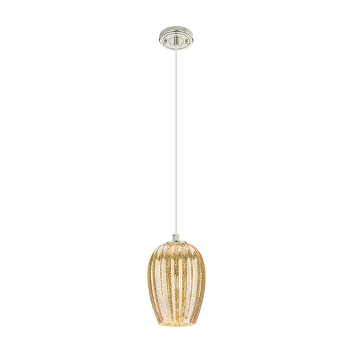 Innovations Preston Flute 6.25in 1-Light Pendant | Industrial Polished Nickel and Mercury Glass | Kitchen Island & Dining | Model 434-1P-PN-G457-6ME