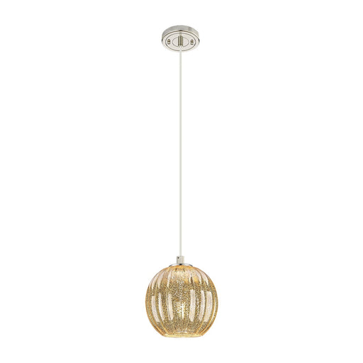 Innovations Preston Globe 7in 1-Light Pendant | Industrial Polished Nickel and Mercury Glass | Kitchen Island & Dining | Model 434-1P-PN-G458-7ME