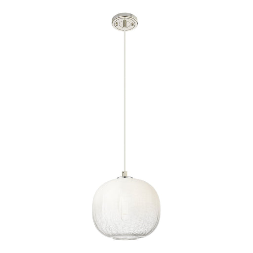 Innovations Brookhaven Sphere 10in 1-Light Pendant | Industrial Polished Nickel and Opal Glass | Kitchen Island & Dining | Model 434-1P-PN-G481-10OP