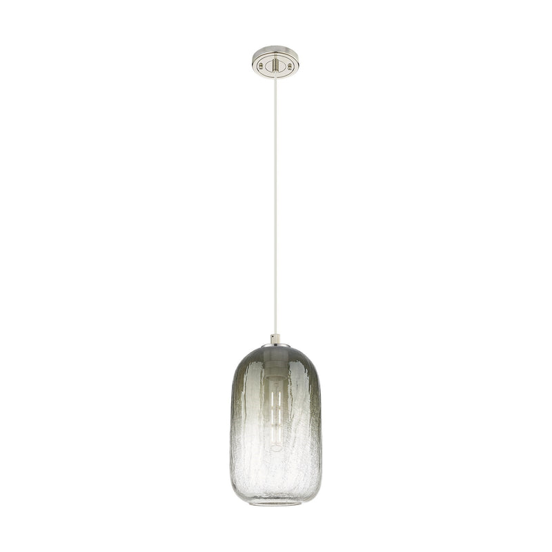 Innovations Brookhaven Cloche 7in 1-Light Pendant | Industrial Polished Nickel and Slate Glass | Kitchen Island & Dining | Model 434-1P-PN-G482-7SL