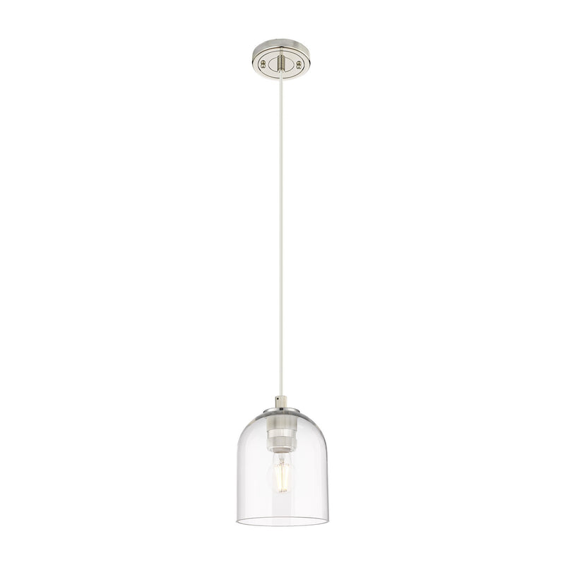 Innovations Bella 6in 1-Light Pendant | Industrial Polished Nickel and Clear Glass | Kitchen Island & Dining Room | Model 434-1P-PN-G558-6CL