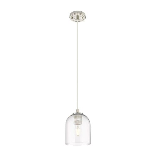 Innovations Bella 6in 1-Light Pendant | Industrial Polished Nickel and Clear Glass | Kitchen Island & Dining Room | Model 434-1P-PN-G558-6CL