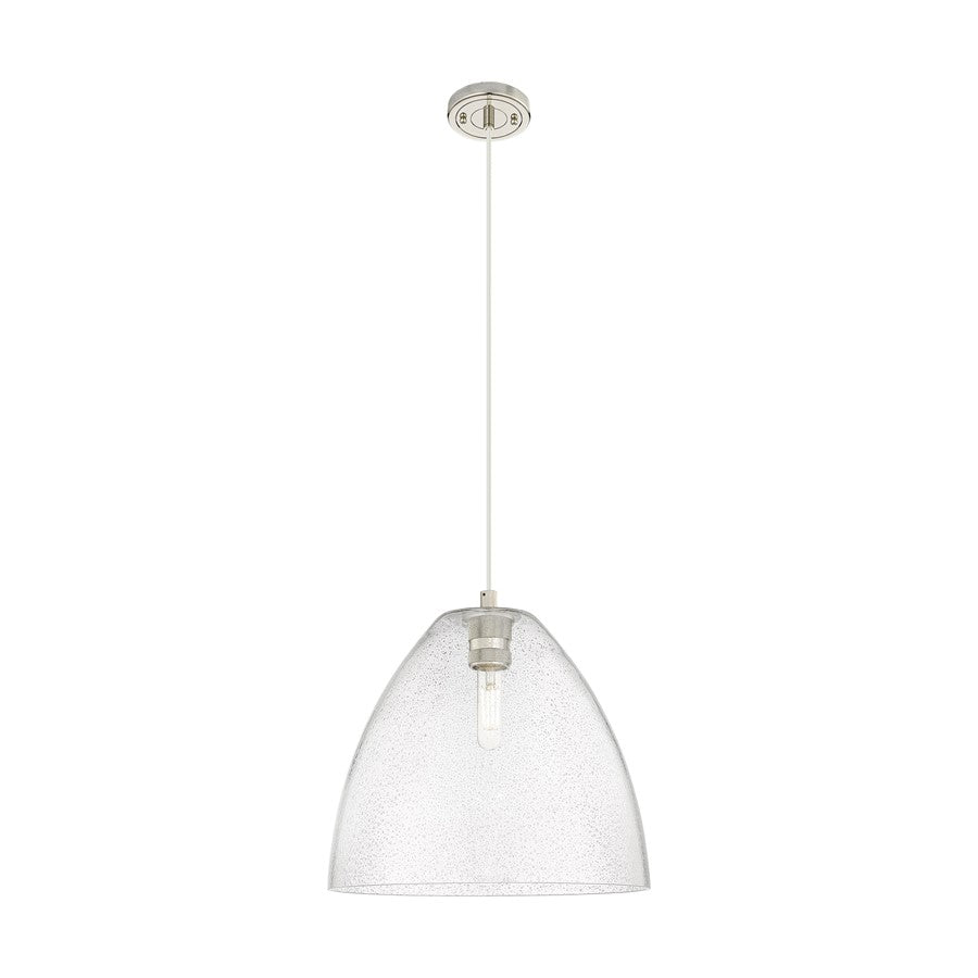Innovations Crown Point 1Lt 12" Bristol Cord Pendant, PN/SD - 434-1P-PN-GBD-124