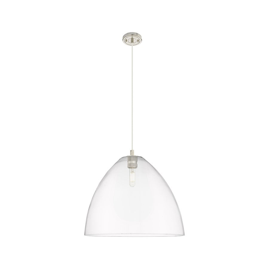 Innovations Crown Point 1Lt 16" Bristol Cord Pendant, PN/CL - 434-1P-PN-GBD-162