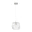 Innovations Crown Point 1Lt 8" Athens Cord Pendant, SN/Clear - 434-1P-SN-G122-8