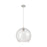 Innovations Crown Point 1Lt 12" Athens Cord Pendant, SN/Seed - 434-1P-SN-G124-12