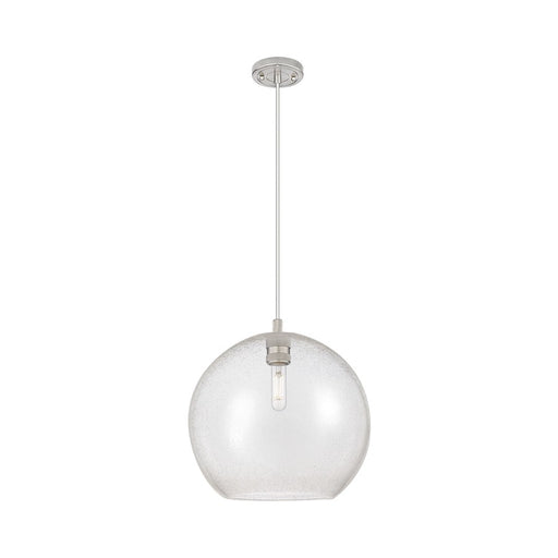 Innovations Crown Point 1Lt 12" Athens Cord Pendant, SN/Seed - 434-1P-SN-G124-12