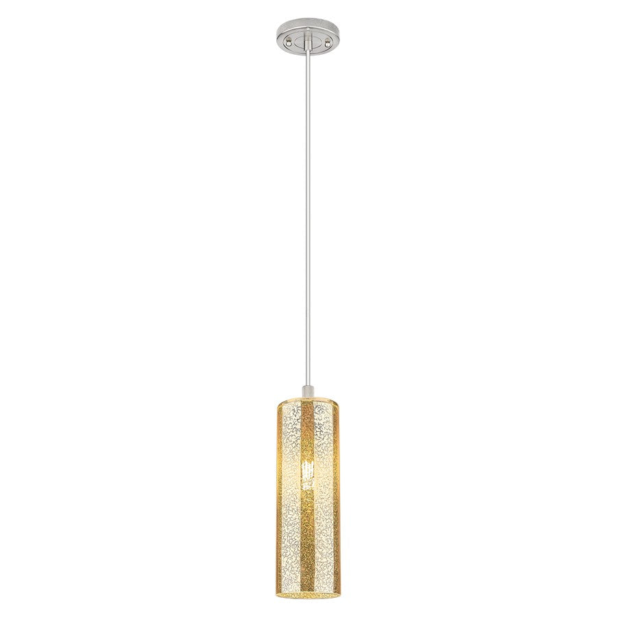 Innovations Crown Point 12" Cord Pendant, SN/Merc - 434-1P-SN-G434-12ME