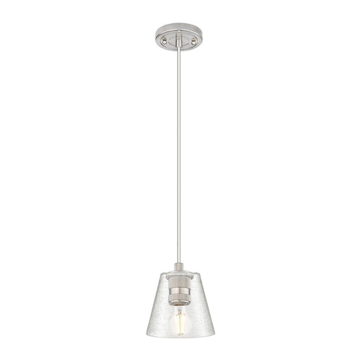 Innovations Caton 6in 1-Light Pendant | Industrial Satin Nickel and Frosted Glass | Kitchen Island & Dining Room | Model 434-1P-SN-G454