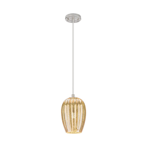 Innovations Preston Flute 6.25in 1-Light Pendant | Industrial Satin Nickel and Mercury Glass | Kitchen Island & Dining | Model 434-1P-SN-G457-6ME