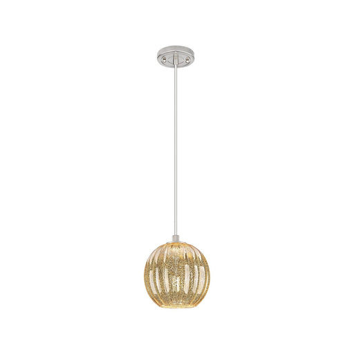 Innovations Preston Globe 7in 1-Light Pendant | Industrial Satin Nickel and Mercury Glass | Kitchen Island & Dining Room | Model 434-1P-SN-G458-7ME