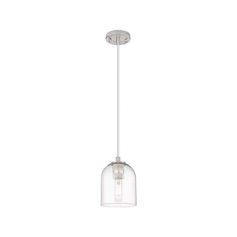 Innovations Bella 5.5in 1-Light Pendant | Industrial Satin Nickel and Clear Glass | Kitchen Island & Dining Room | Model 434-1P-SN-G558-6CL