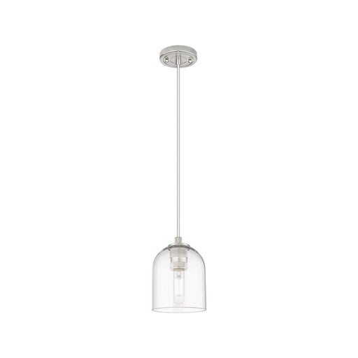 Innovations Bella 5.5in 1-Light Pendant | Industrial Satin Nickel and Clear Glass | Kitchen Island & Dining Room | Model 434-1P-SN-G558-6CL