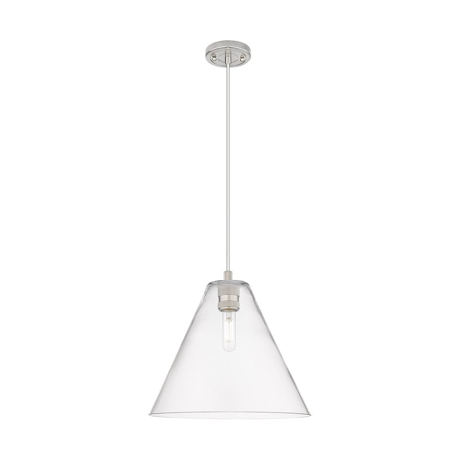 Innovations CP 1Lt 12" Berkshire Cord Pendant, SN/CL - 434-1P-SN-GBC-122