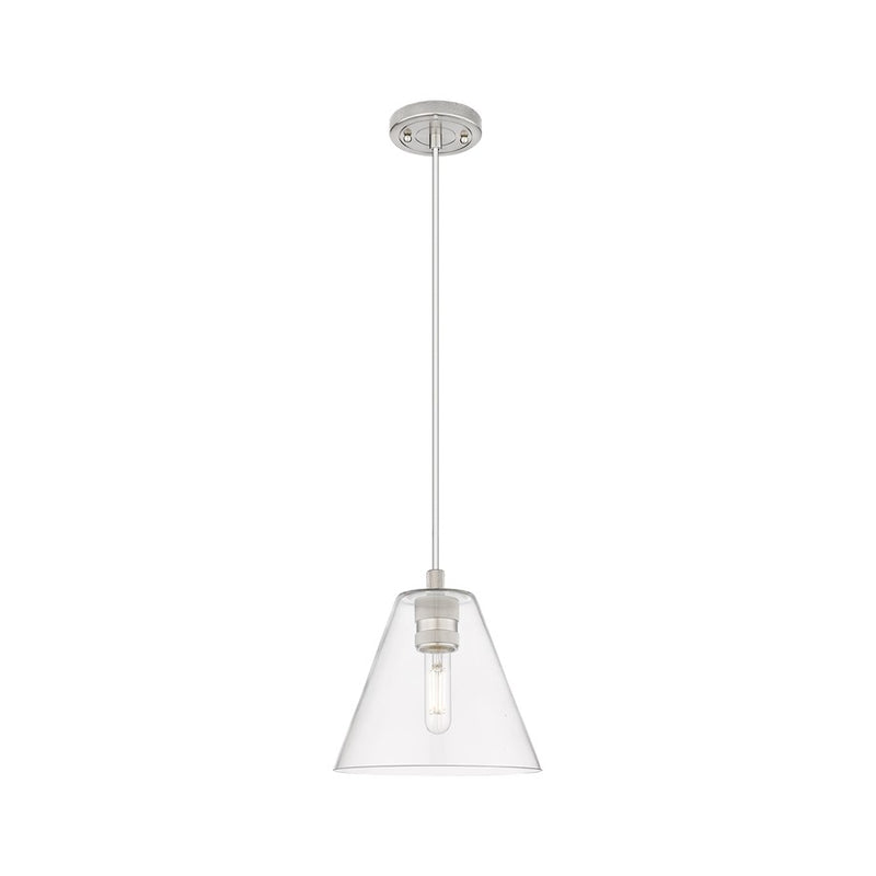 Innovations Crown Point 1Lt 8" Berkshire Cord Pendant, SN/CL - 434-1P-SN-GBC-82