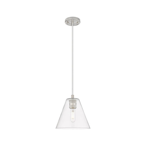 Innovations Crown Point 1Lt 8" Berkshire Cord Pendant, SN/CL - 434-1P-SN-GBC-82