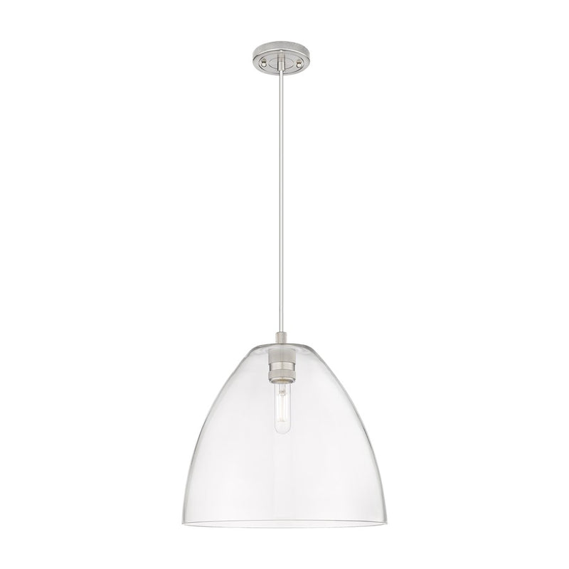 Innovations Crown Point 1Lt 12" Bristol Cord Pendant, SN/CL - 434-1P-SN-GBD-122